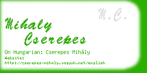mihaly cserepes business card